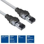 Мрежов пач кабел ACT S/FTP, CAT6a, RJ-45 - RJ-45, 3.0 m, Медни проводници, Сив